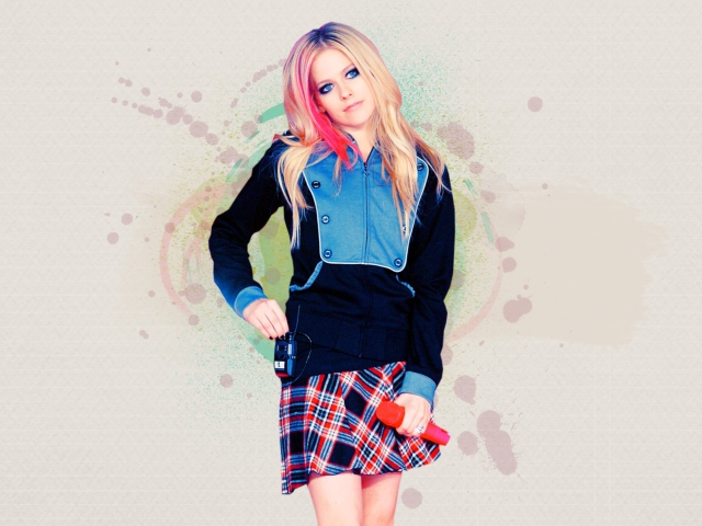 Fondo de pantalla Avril Lavigne 640x480