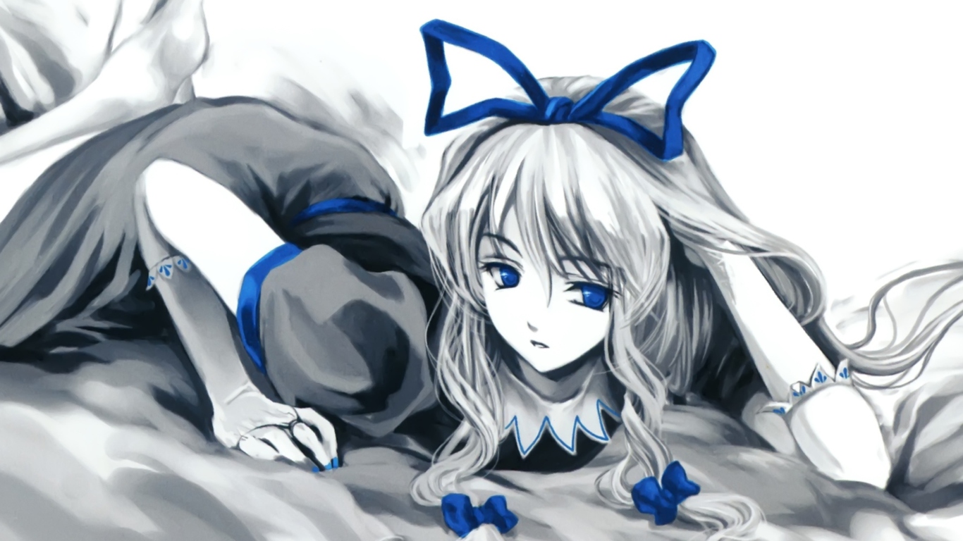 Anime Sleeping Girl screenshot #1 1366x768