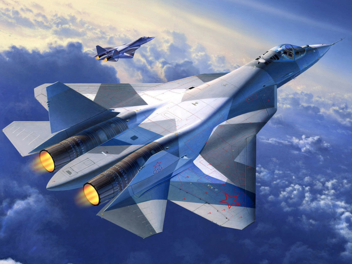 Das Sukhoi PAK FA Fighter Aircraft Wallpaper 1152x864