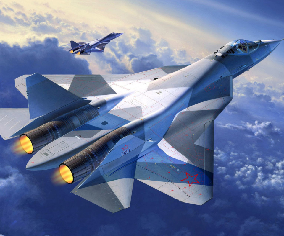 Sukhoi PAK FA Fighter Aircraft wallpaper 960x800