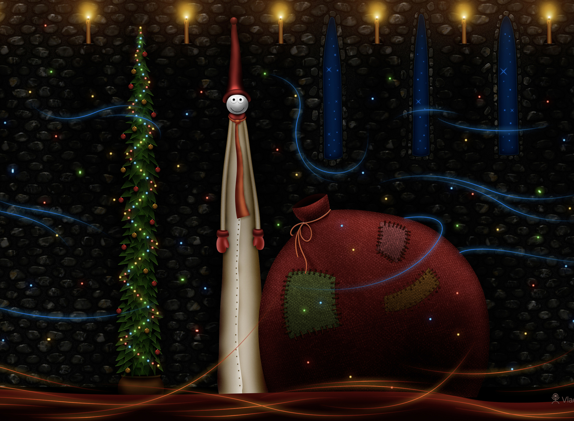 Das X-Mas Scene Wallpaper 1920x1408