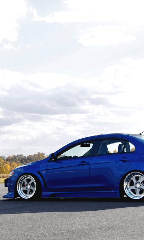 Das Mitsubishi Lancer Evolution X Wallpaper 480x800