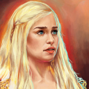 Fondo de pantalla Emilia Clarke Game Of Thrones Painting 128x128