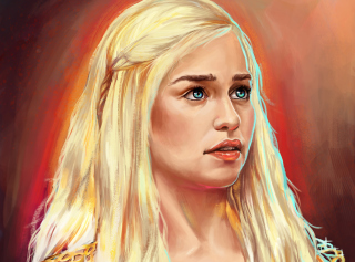 Emilia Clarke Game Of Thrones Painting Background for Android, iPhone and iPad