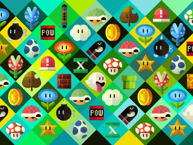 Screenshot №1 pro téma Super Mario power ups Abilities in Nintendo 640x480