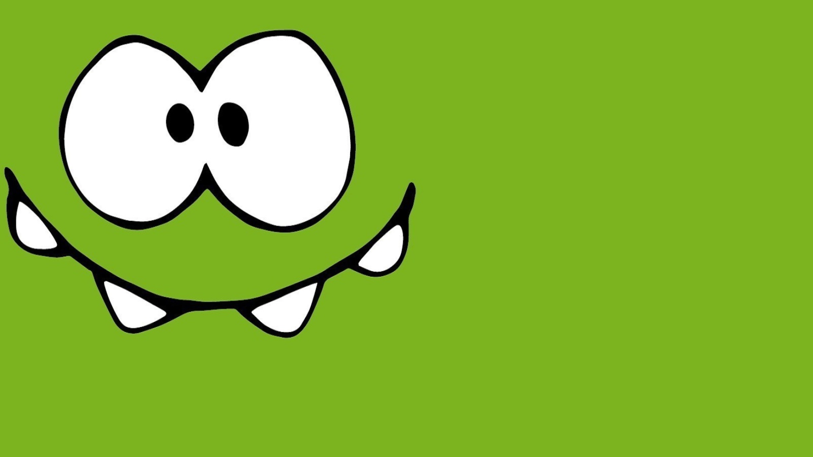 Fondo de pantalla Om Nom from game Cut the Rope 1600x900