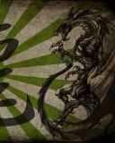 Das Dragon Kanji or Taito in Japanese Wallpaper 128x160
