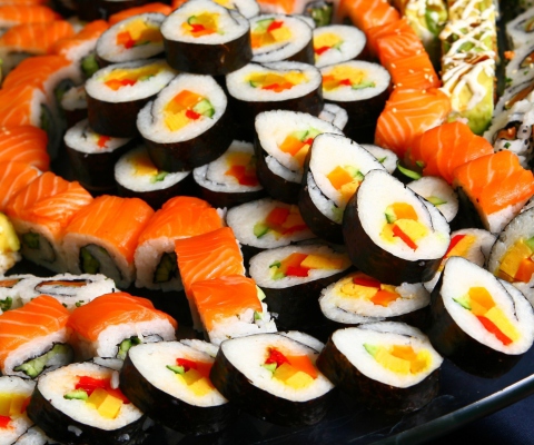 Screenshot №1 pro téma Japanese Sushi Rolls 480x400
