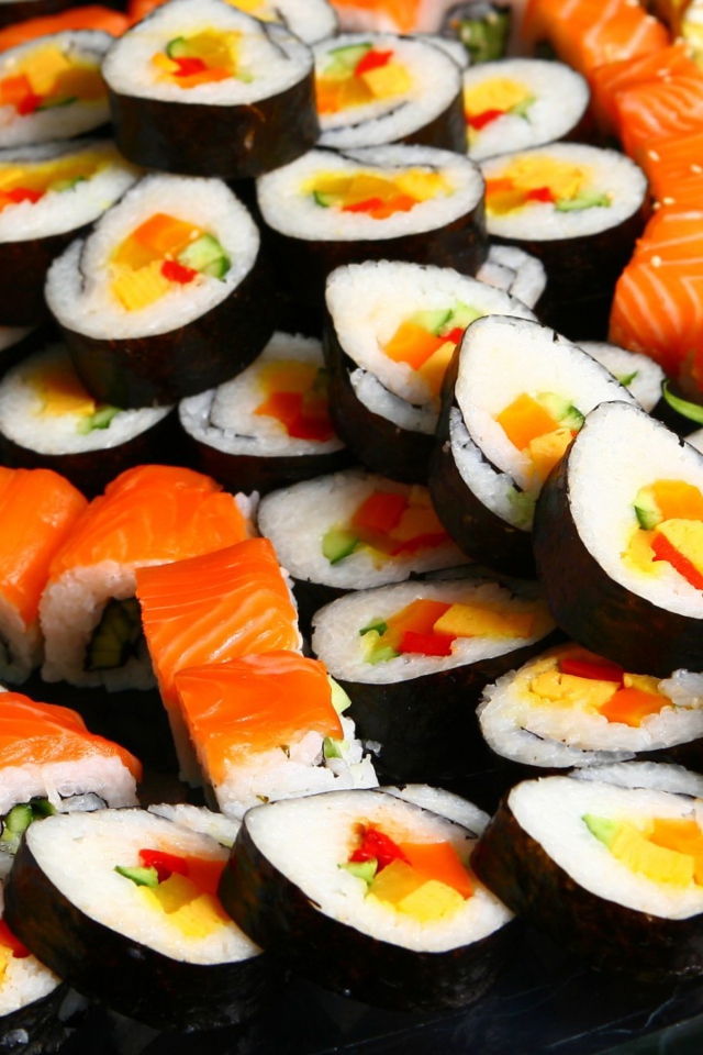 Screenshot №1 pro téma Japanese Sushi Rolls 640x960