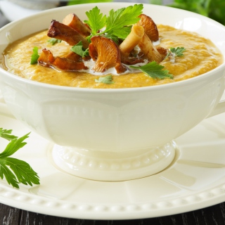 Cream of Chanterelle Mushroom Soup - Obrázkek zdarma pro 1024x1024