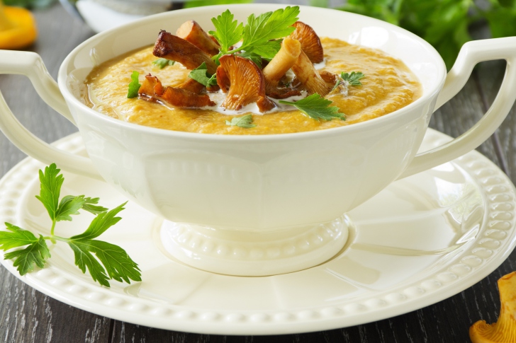 Fondo de pantalla Cream of Chanterelle Mushroom Soup