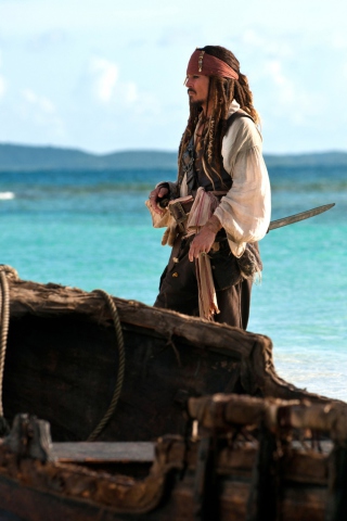 Fondo de pantalla Captain Jack Sparrow 320x480