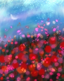Fondo de pantalla Flower Abstract Painting 128x160