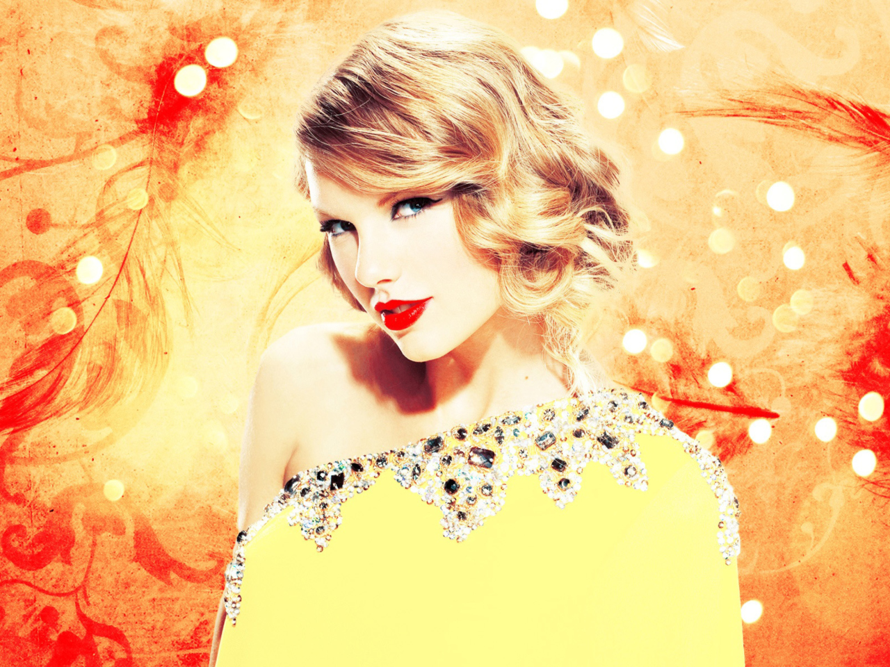 Das Taylor Swift In Sparkling Dress Wallpaper 1280x960