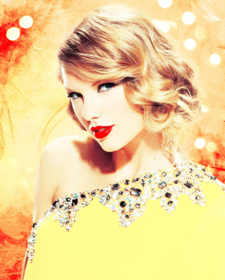 Taylor Swift In Sparkling Dress - Obrázkek zdarma pro Nokia X7