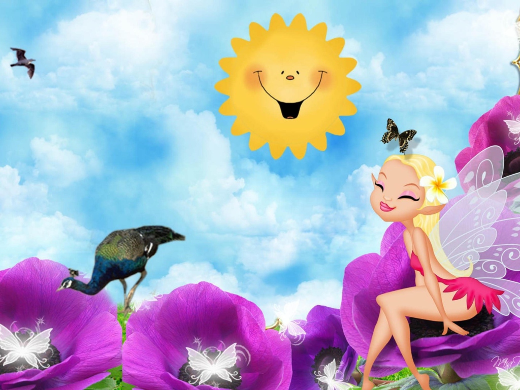 Screenshot №1 pro téma Summer Fairy 1024x768