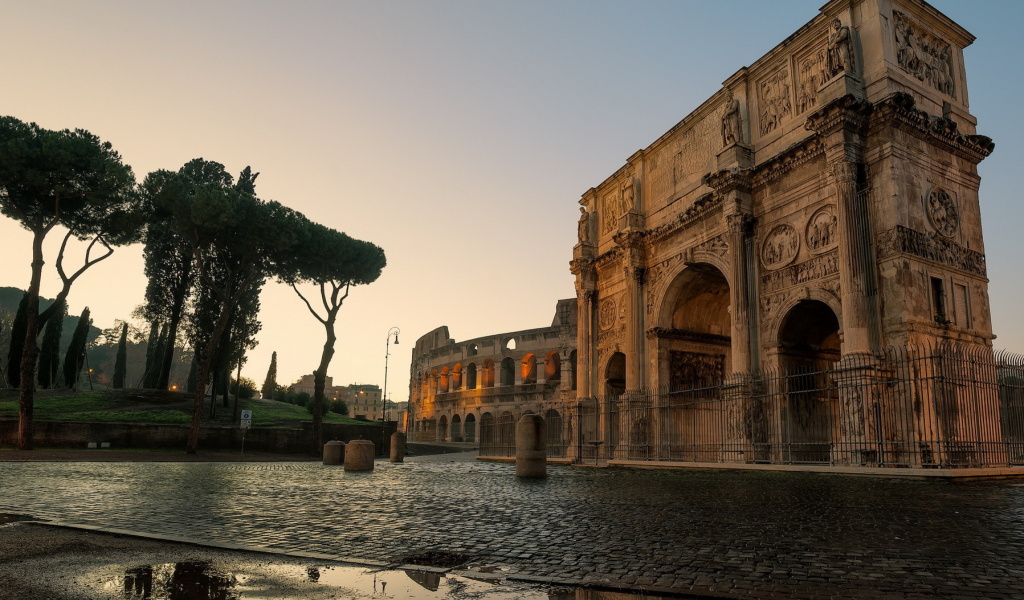 Обои Colosseum ancient architecture 1024x600