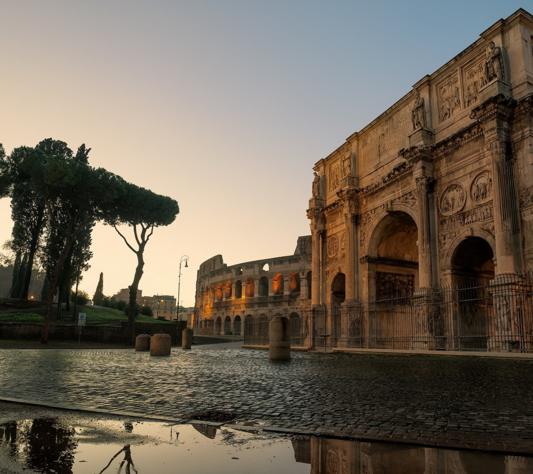 Fondo de pantalla Colosseum ancient architecture 1080x960