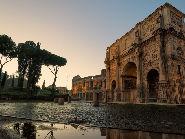 Das Colosseum ancient architecture Wallpaper 640x480