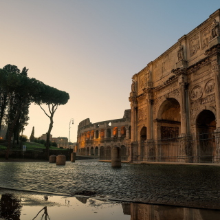 Kostenloses Colosseum ancient architecture Wallpaper für 128x128