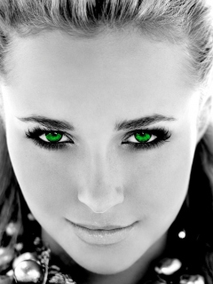 Обои Girl With Green Eyes 240x320
