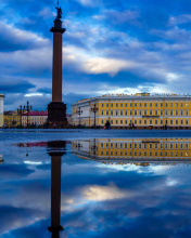 Saint Petersburg, Winter Palace, Alexander Column wallpaper 176x220