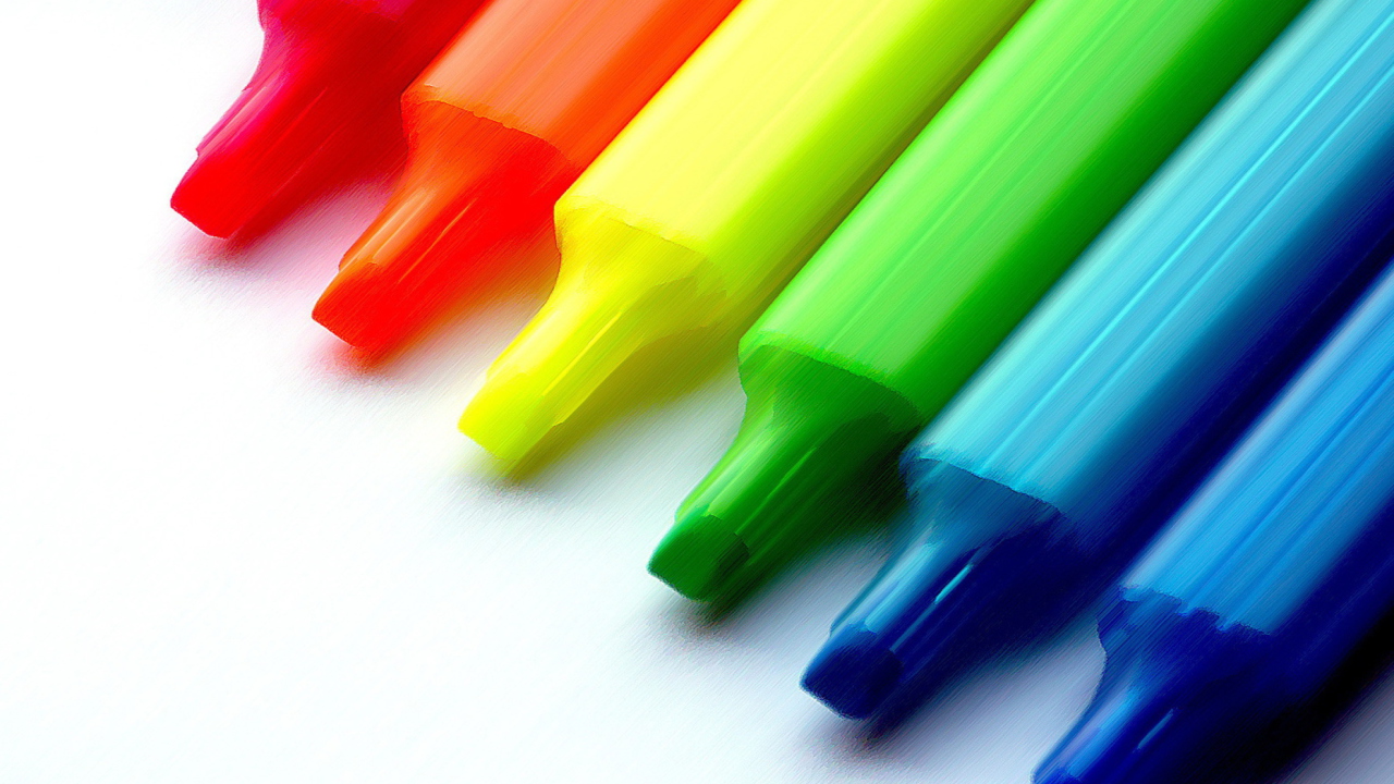 Colorful Pens wallpaper 1280x720