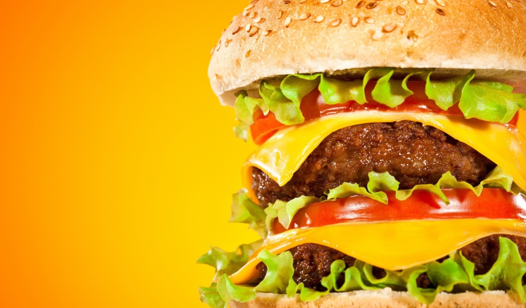 Double Cheeseburger wallpaper 1024x600