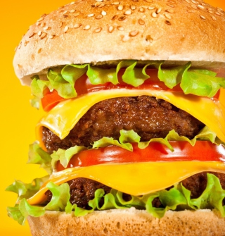 Kostenloses Double Cheeseburger Wallpaper für iPad