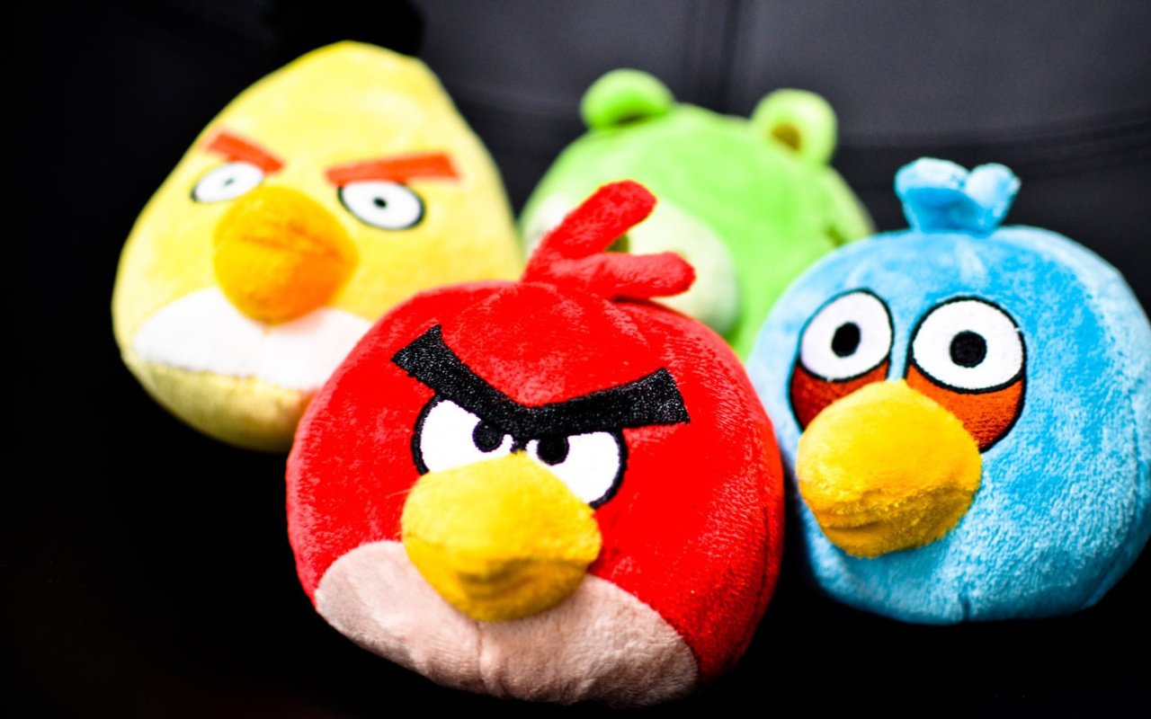 Screenshot №1 pro téma Plush Angry Birds 1280x800