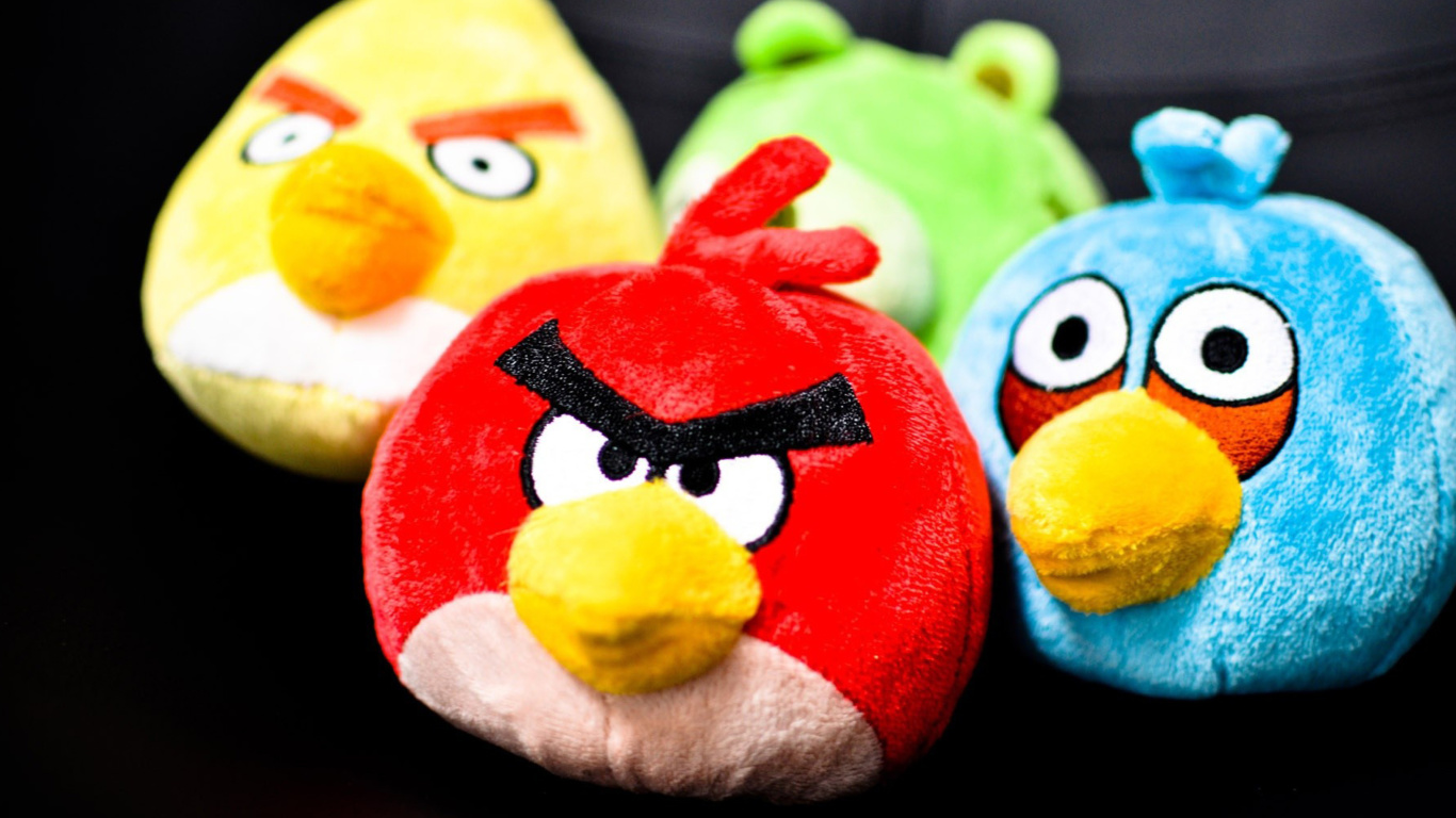 Screenshot №1 pro téma Plush Angry Birds 1366x768