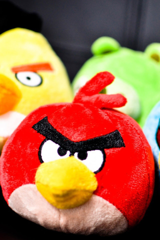 Das Plush Angry Birds Wallpaper 320x480