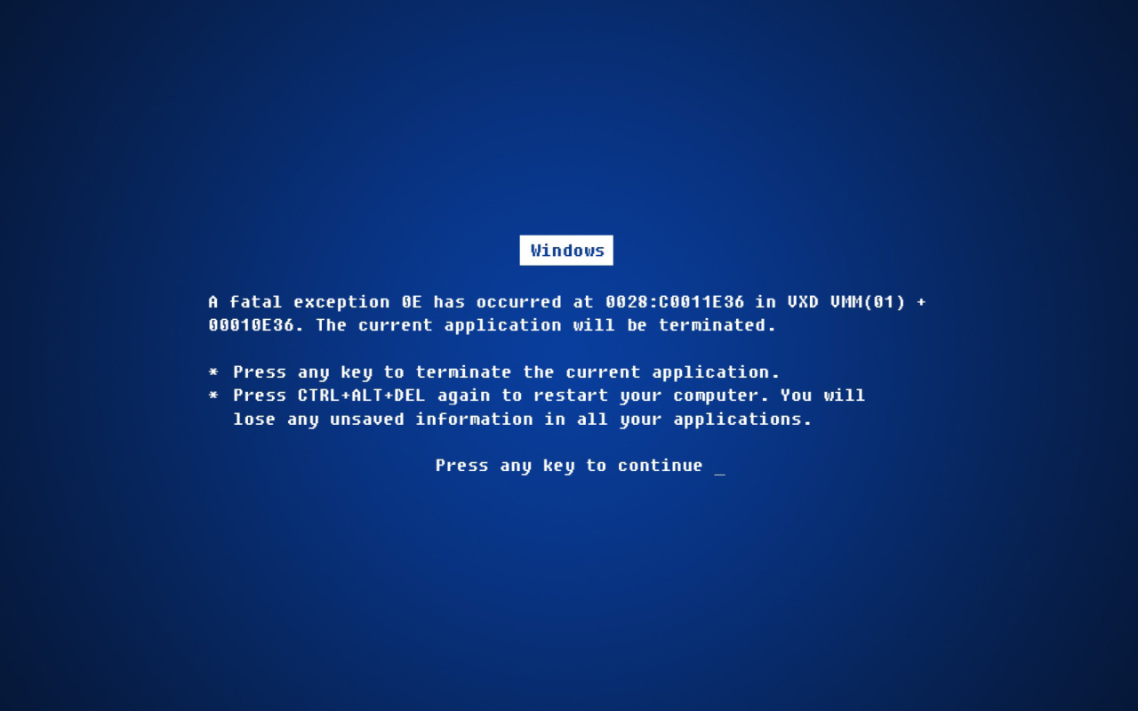 Screenshot №1 pro téma Error Microsoft 1280x800
