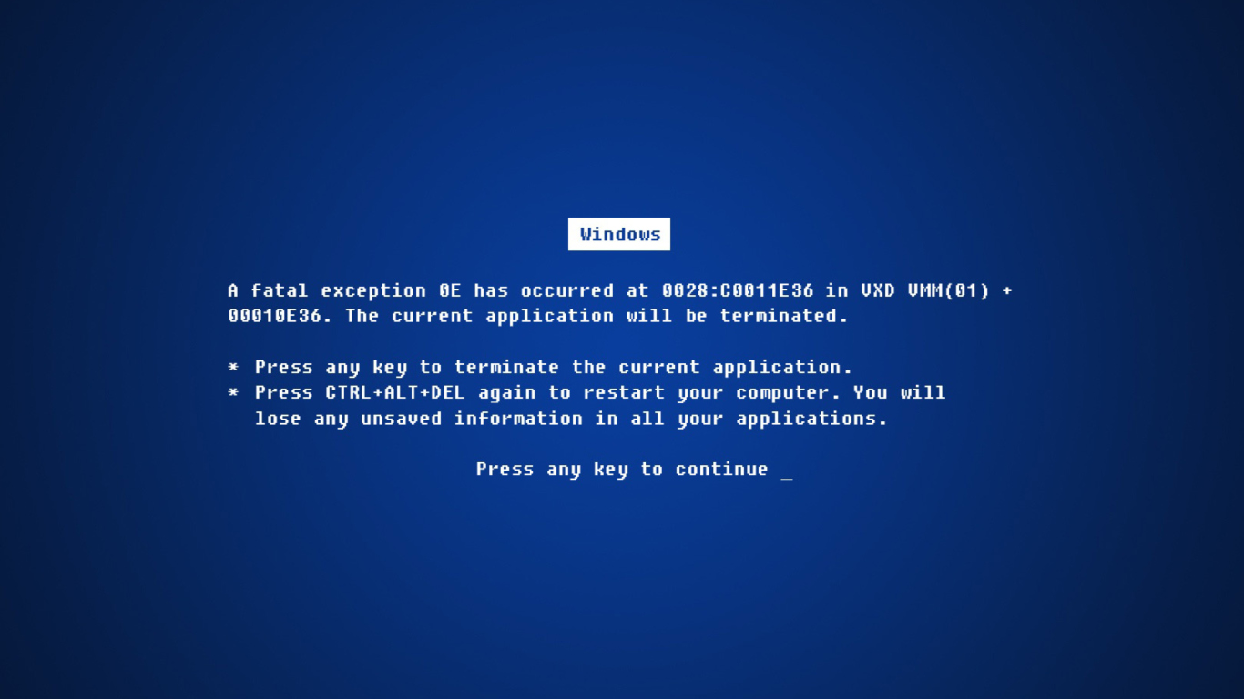 Screenshot №1 pro téma Error Microsoft 1366x768