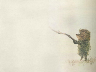 Das Hedgehog In Fog Russian Cartoon Wallpaper 320x240