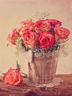 Screenshot №1 pro téma Vintage Roses 240x320