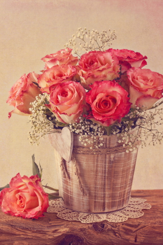 Screenshot №1 pro téma Vintage Roses 320x480