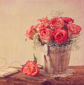 Vintage Roses - Obrázkek zdarma pro 128x128