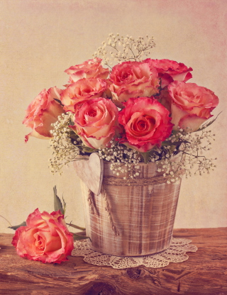 Vintage Roses papel de parede para celular para iPhone 6 Plus