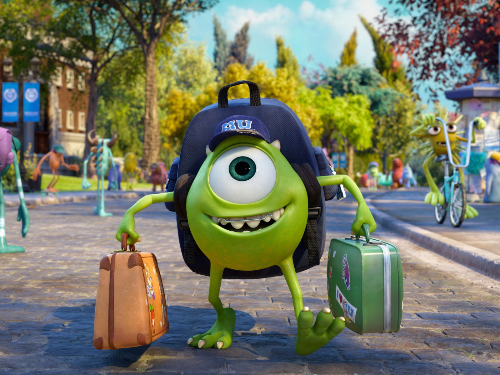 Fondo de pantalla Monsters Uiversity Disney Pixar 1600x1200