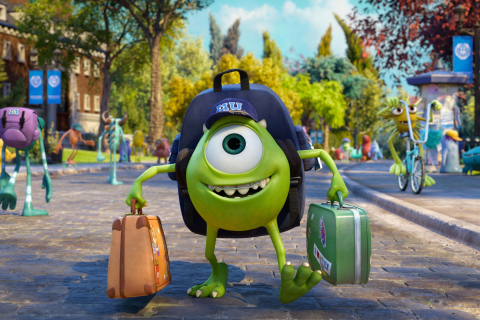 Обои Monsters Uiversity Disney Pixar 480x320