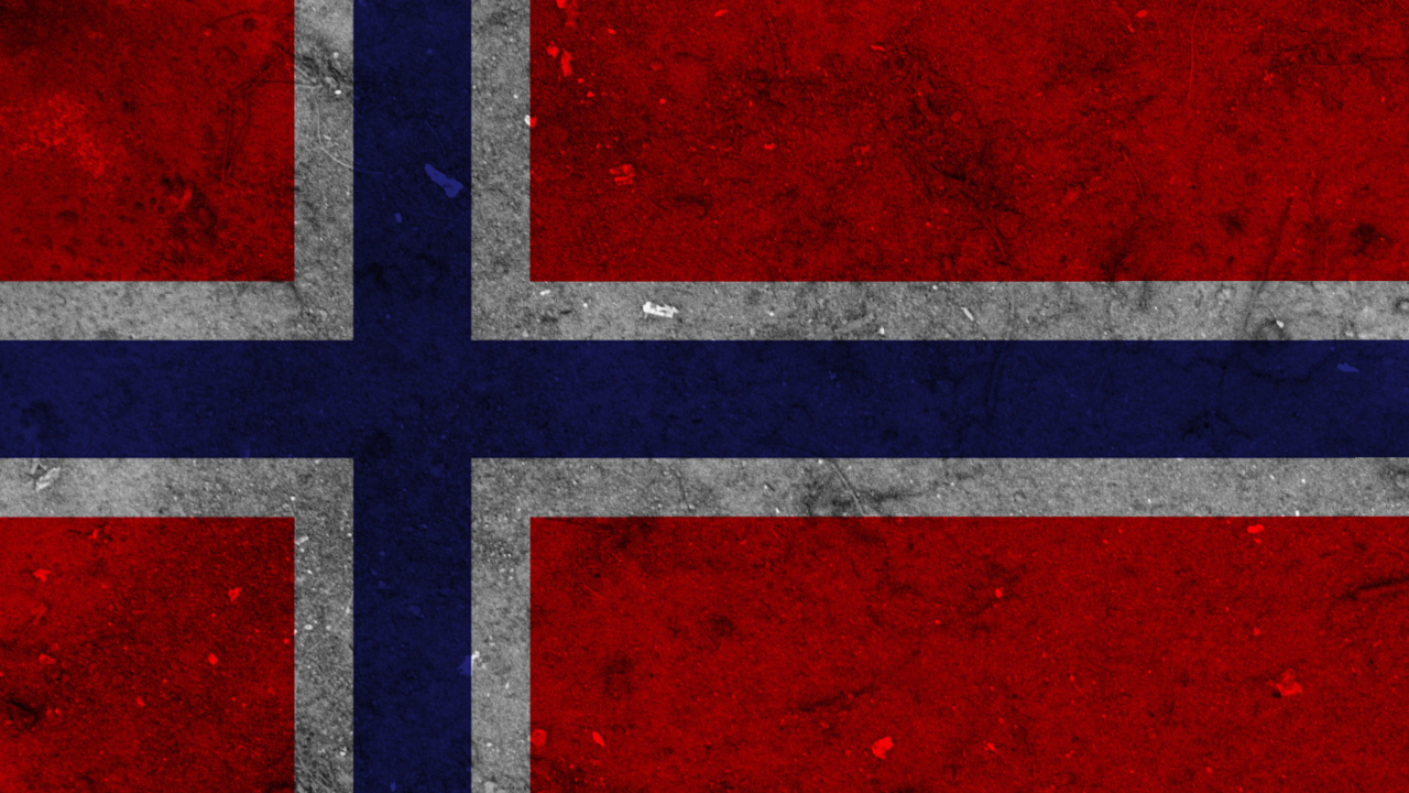 Обои Norway Flag Scandinavian Cross 1280x720