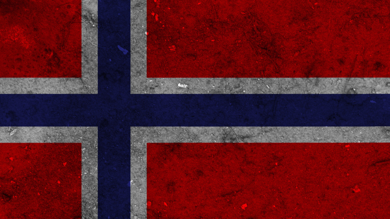 Norway Flag Scandinavian Cross wallpaper 1366x768
