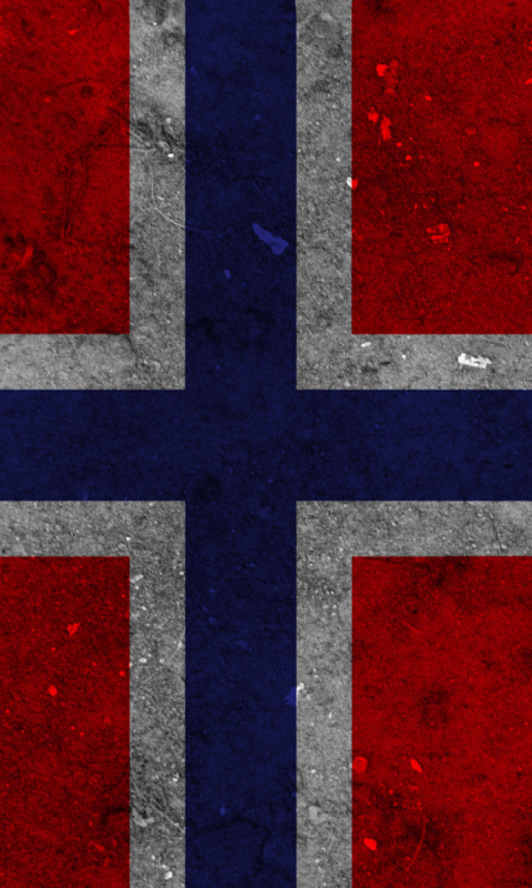Sfondi Norway Flag Scandinavian Cross 480x800