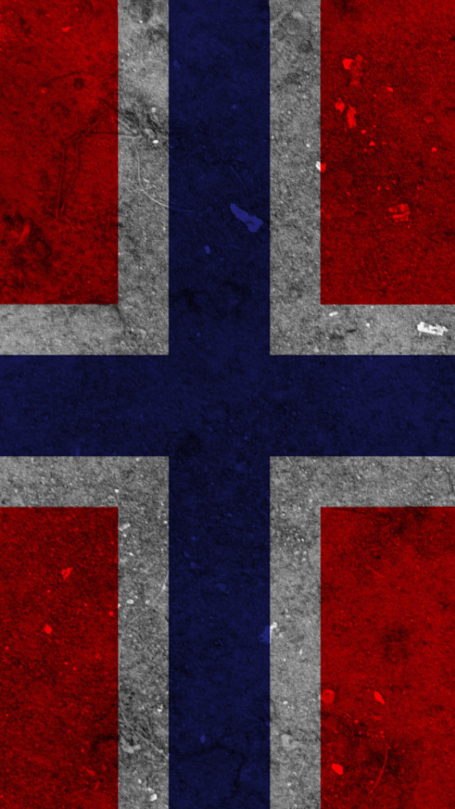 Fondo de pantalla Norway Flag Scandinavian Cross 640x1136