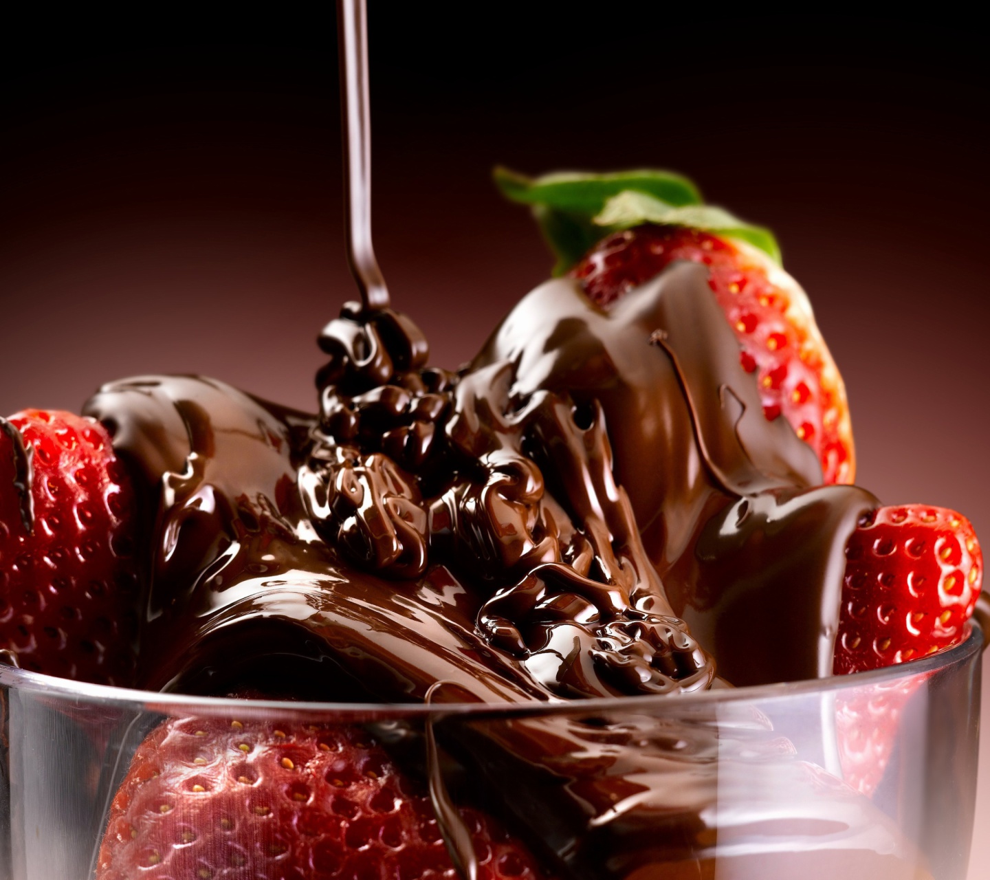 Das Chocolate Covered Strawberries Wallpaper 1440x1280