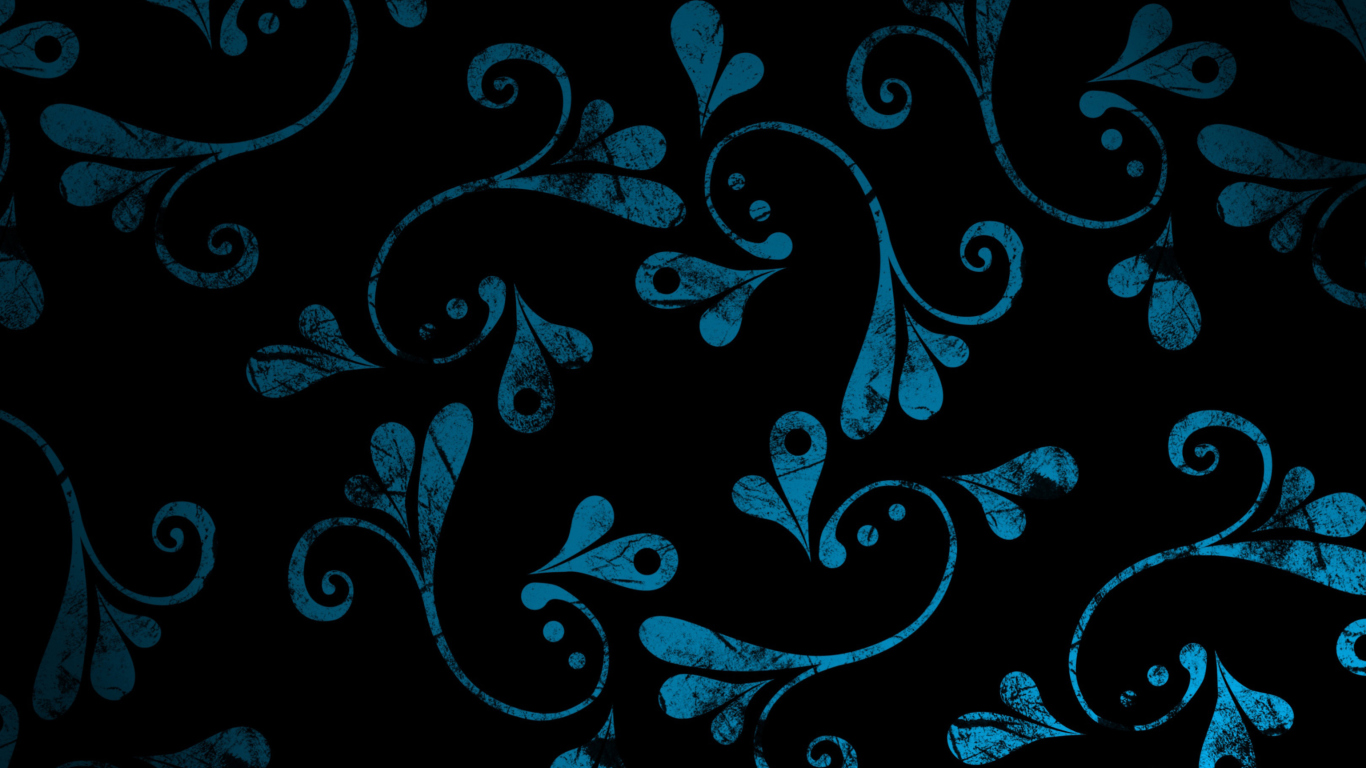 Sfondi Dark Blue Pattern 1366x768