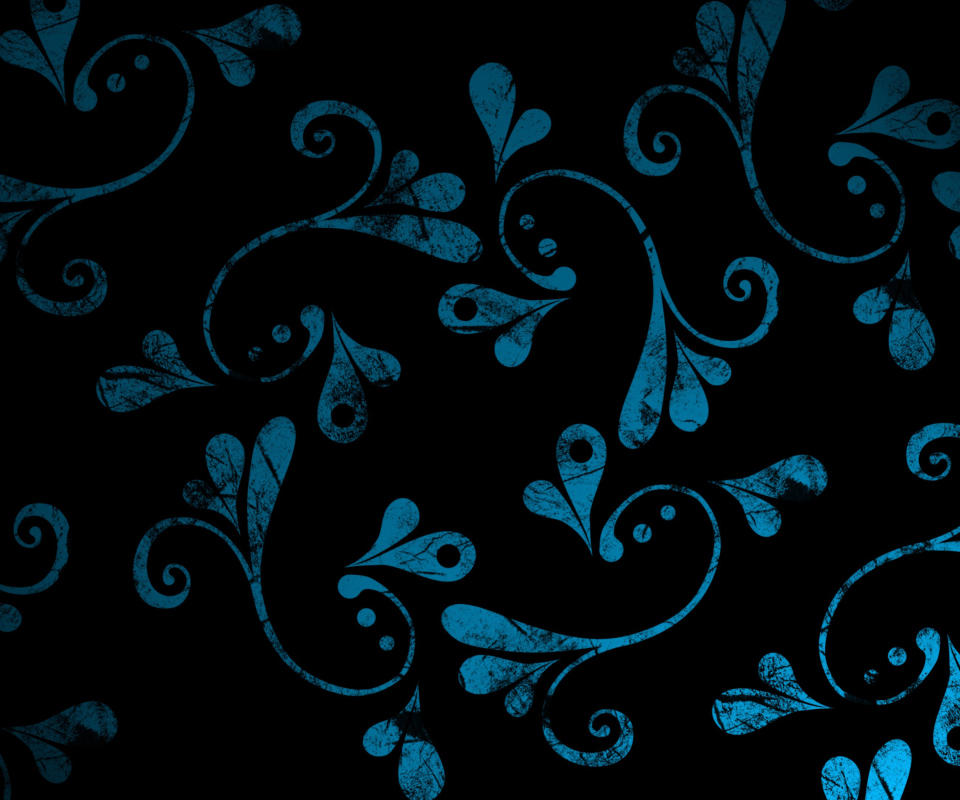 Fondo de pantalla Dark Blue Pattern 960x800