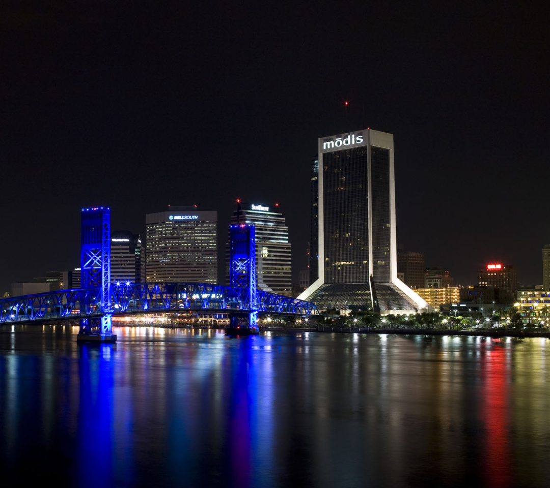 Das Jacksonville Skyline Wallpaper 1080x960