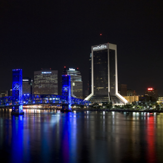 Jacksonville Skyline - Obrázkek zdarma pro iPad